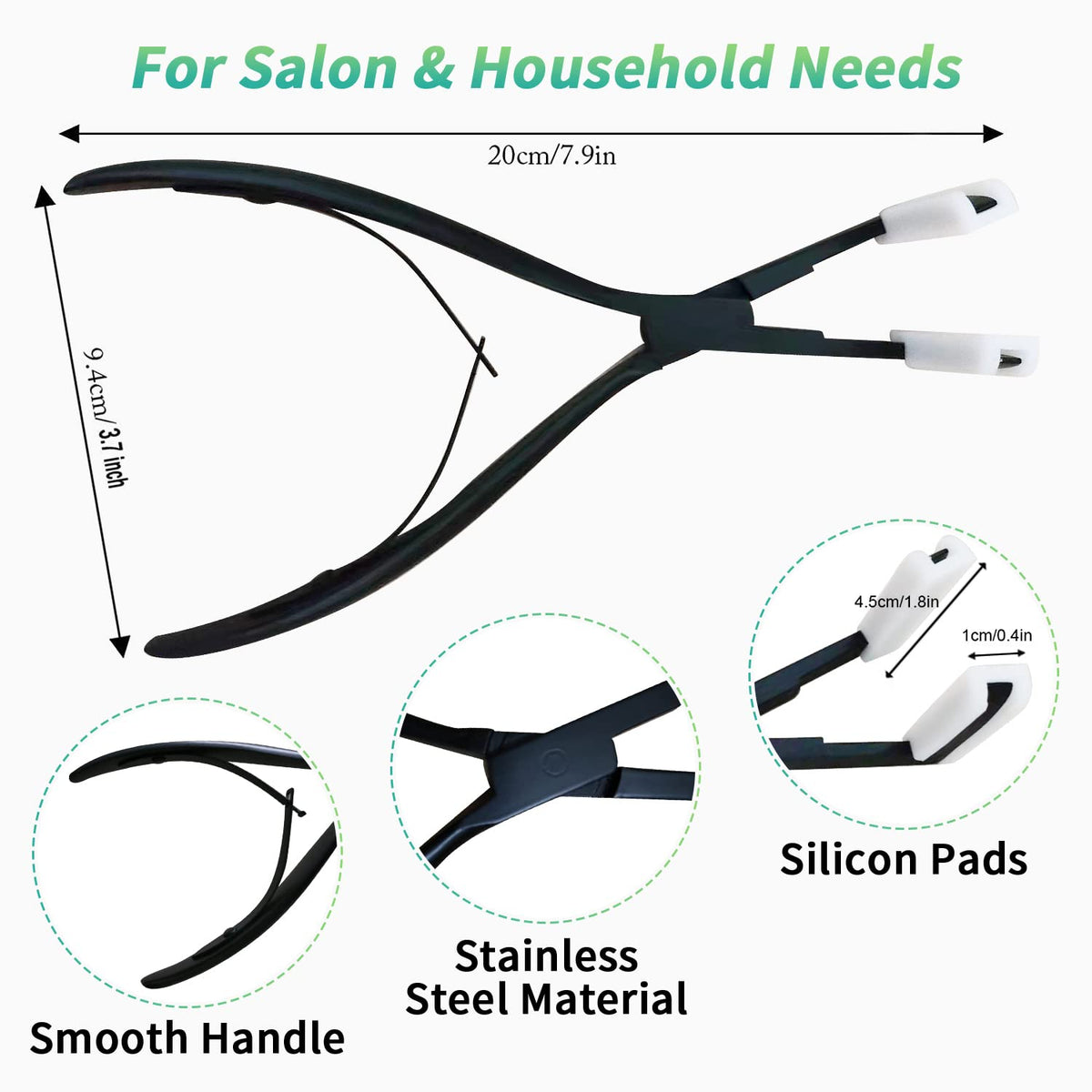 WXFHTDA Professional hair extensions tool plier for precise application.