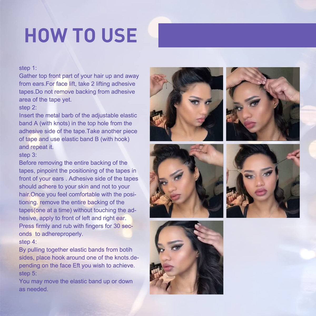 WXYINSPAS face tape application guide for easy use