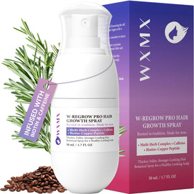 WXMX Hair Growth Oil bottle with a fine spray for easy application.