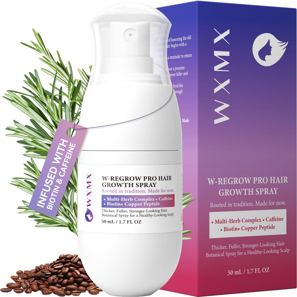 WXMX Hair Growth Oil bottle with a fine spray for easy application.