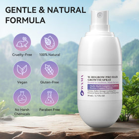 WXMX non-greasy, fast-absorbing formula with no residue on hair.
