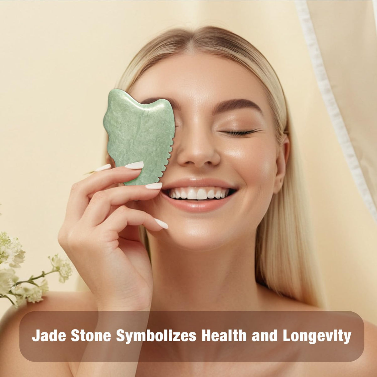 WYGOAKG Facial massage promoting lymphatic drainage routine.