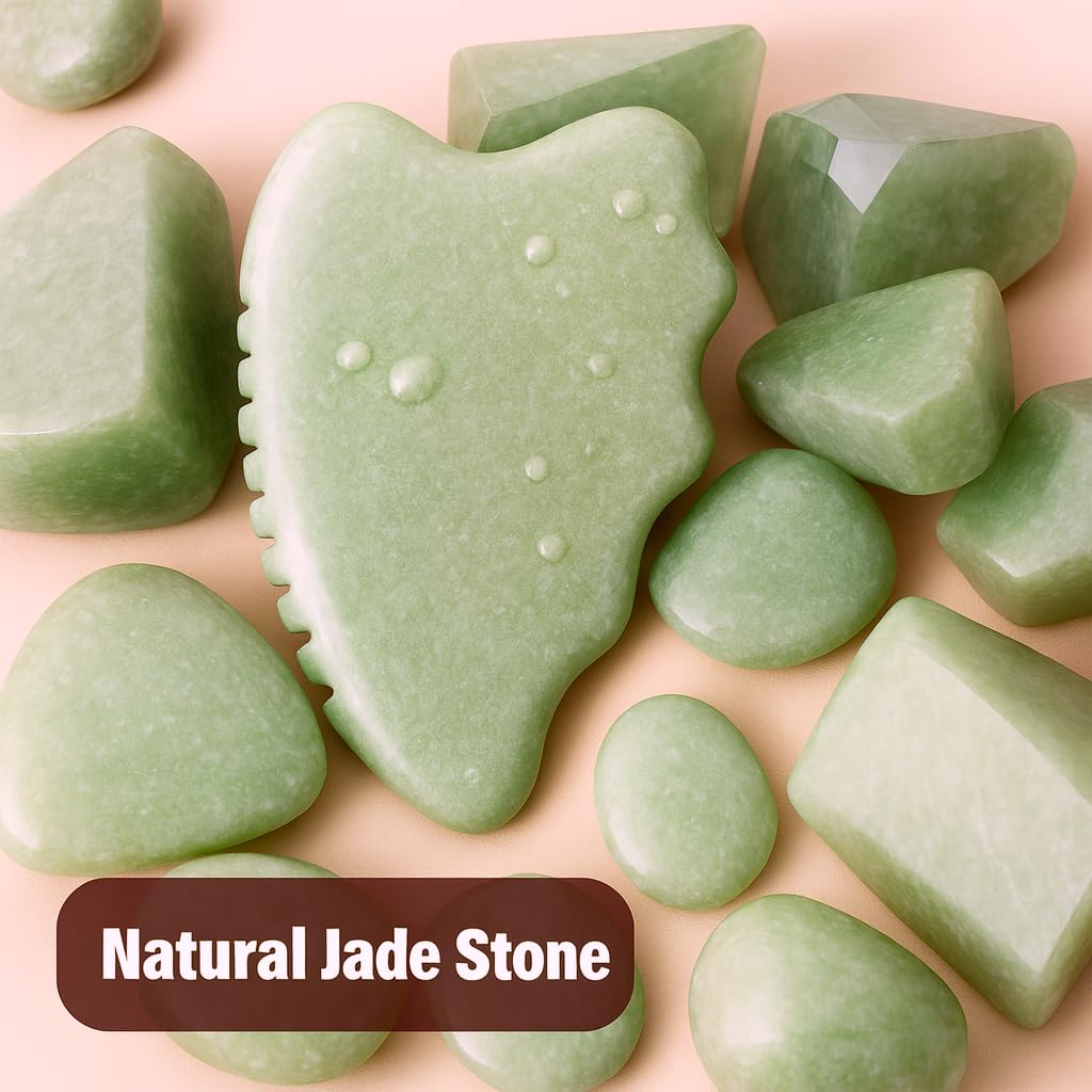 WYGOAKG Natural jade stone close-up showing quality.