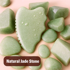 WYGOAKG Natural jade stone close-up showing quality.