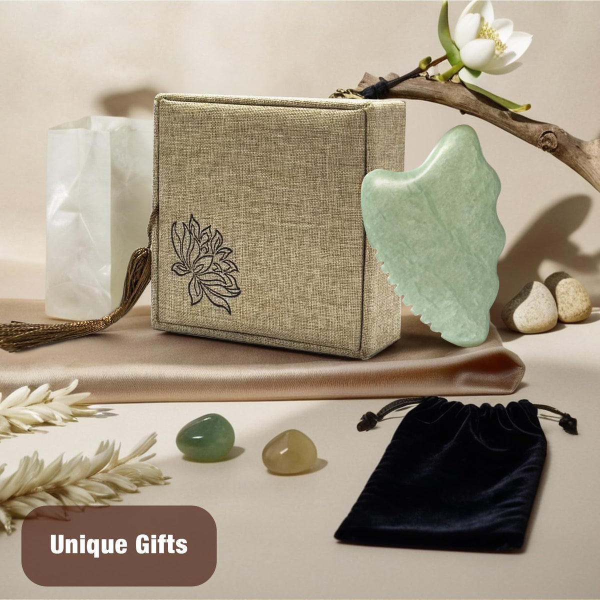 WYGOAKG Spa-like self-care routine with gua sha.