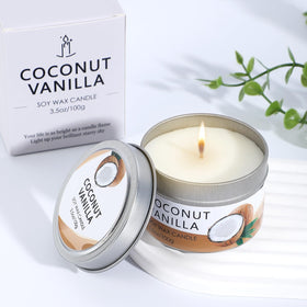WYHABYZ coconut vanilla candle adds calming aroma to any space
