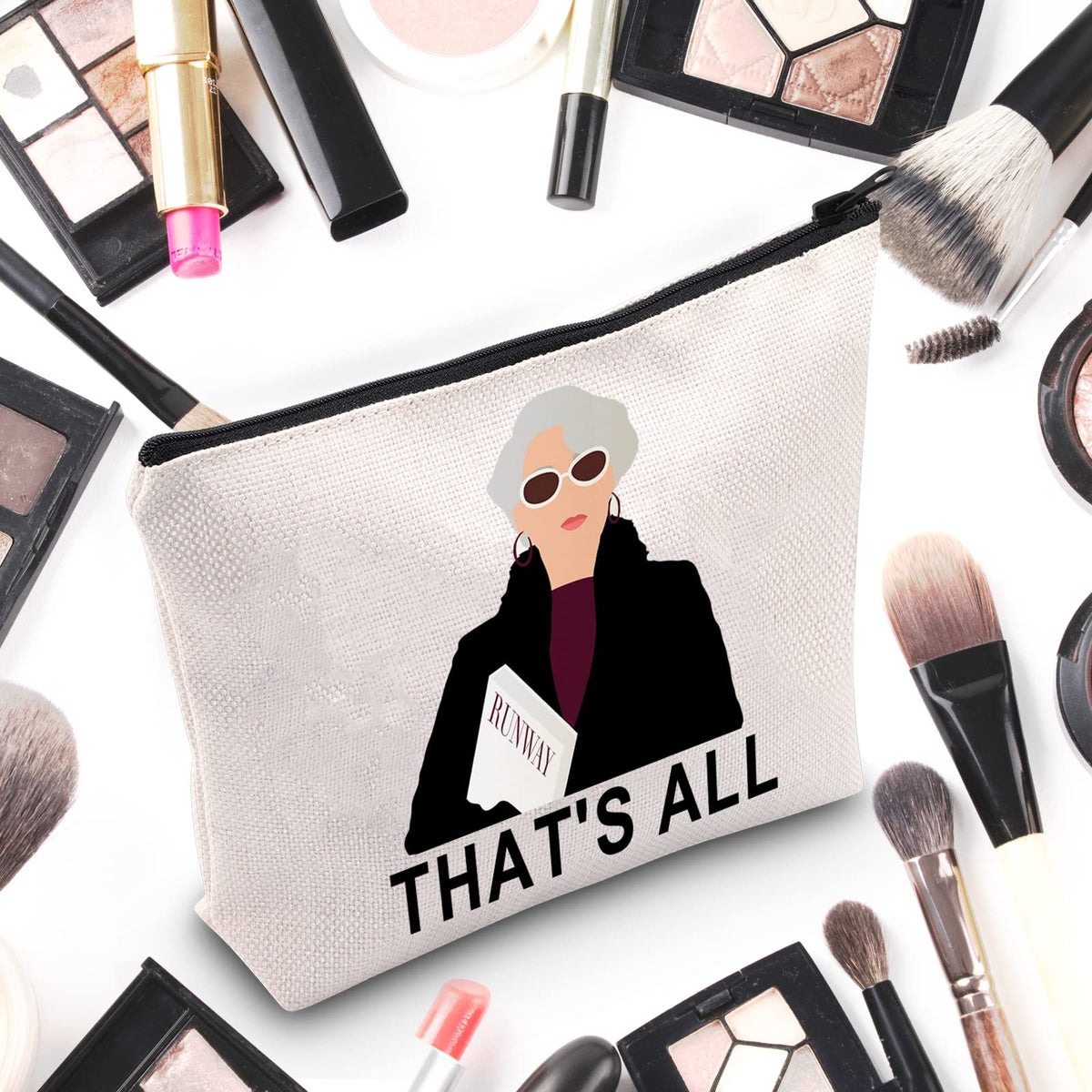 WZMPA Movie Fans Makeup Bag print detail highlighting durable sublimation