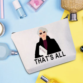 WZMPA Movie Fans Makeup Bag side view illustrating compact size