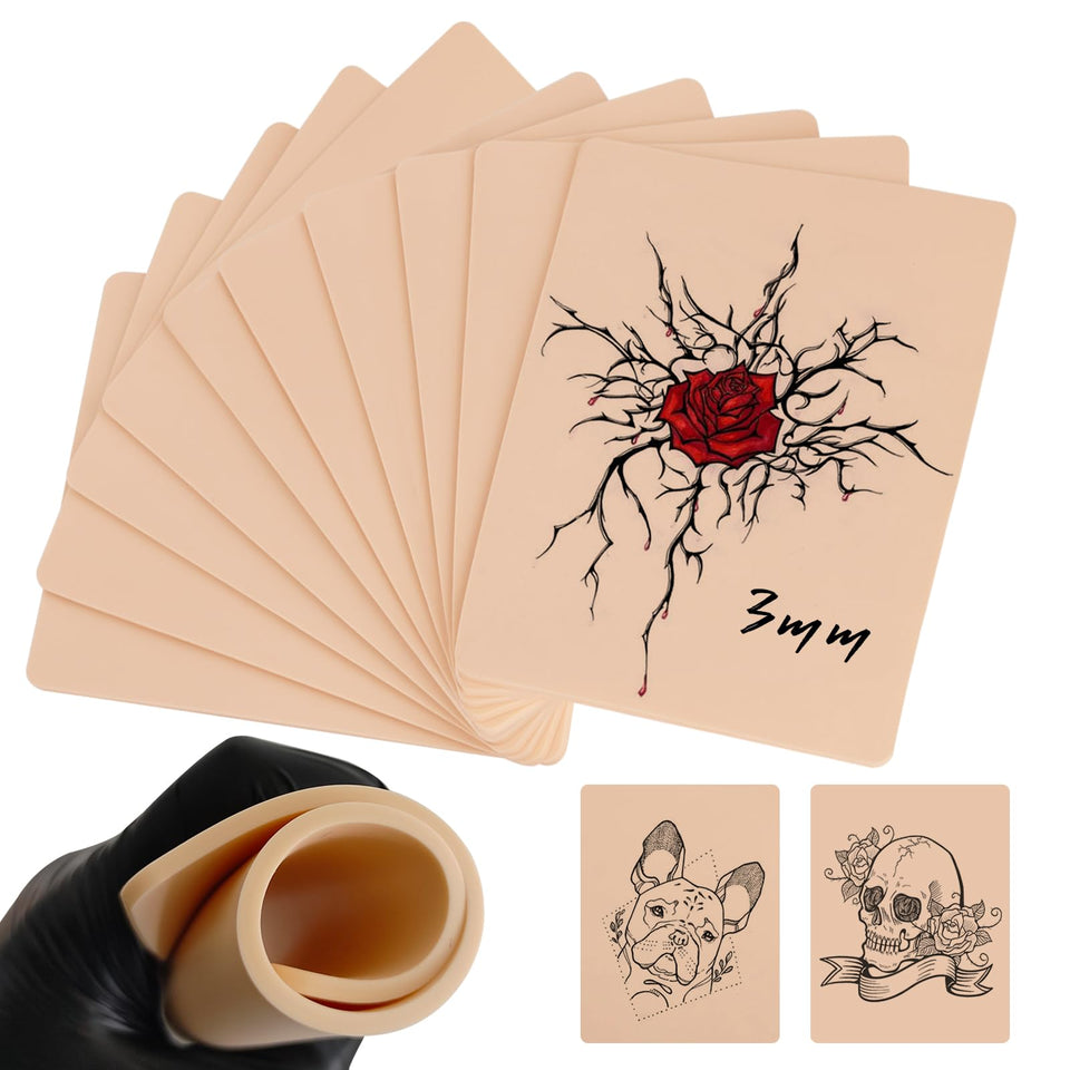 WZPB Tattoo Skin 3MM packaging, hygienic 10-pack for easy storage and use.