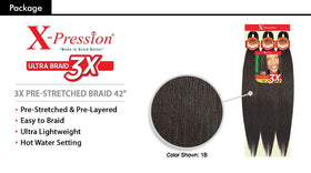 x-pression Kanekaion 3X pre-stretched braid 42 installation steps for fast styling.