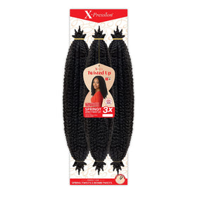 x-pression Twisted Up 3X Afro Twist 24-inch front view, ideal for crochet installs