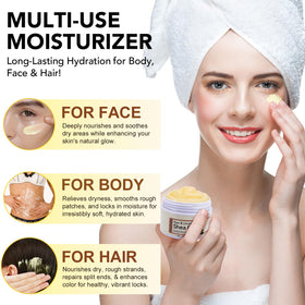 Xaarty Shea Butter hand-application demonstrates smooth feel and instant moisture.
