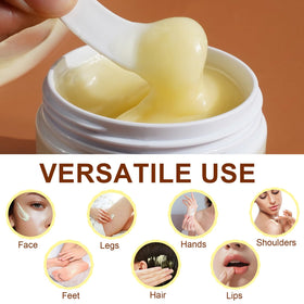 Xaarty Shea Butter jar close-up shows creamy texture ideal for daily use.
