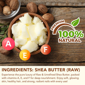 Xaarty raw shea butter texture close-up reveals natural richness for deep hydration.