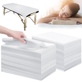 XATUMO disposable bed sheets in 200-pcs package keeping spa beds clean and ready.