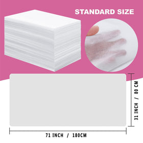 Xatumo spa bed sheet packaging with 50 pieces in white for salons.