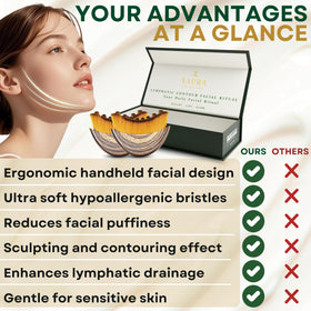 XAURA Dry brushing compatible with or without skincare products.