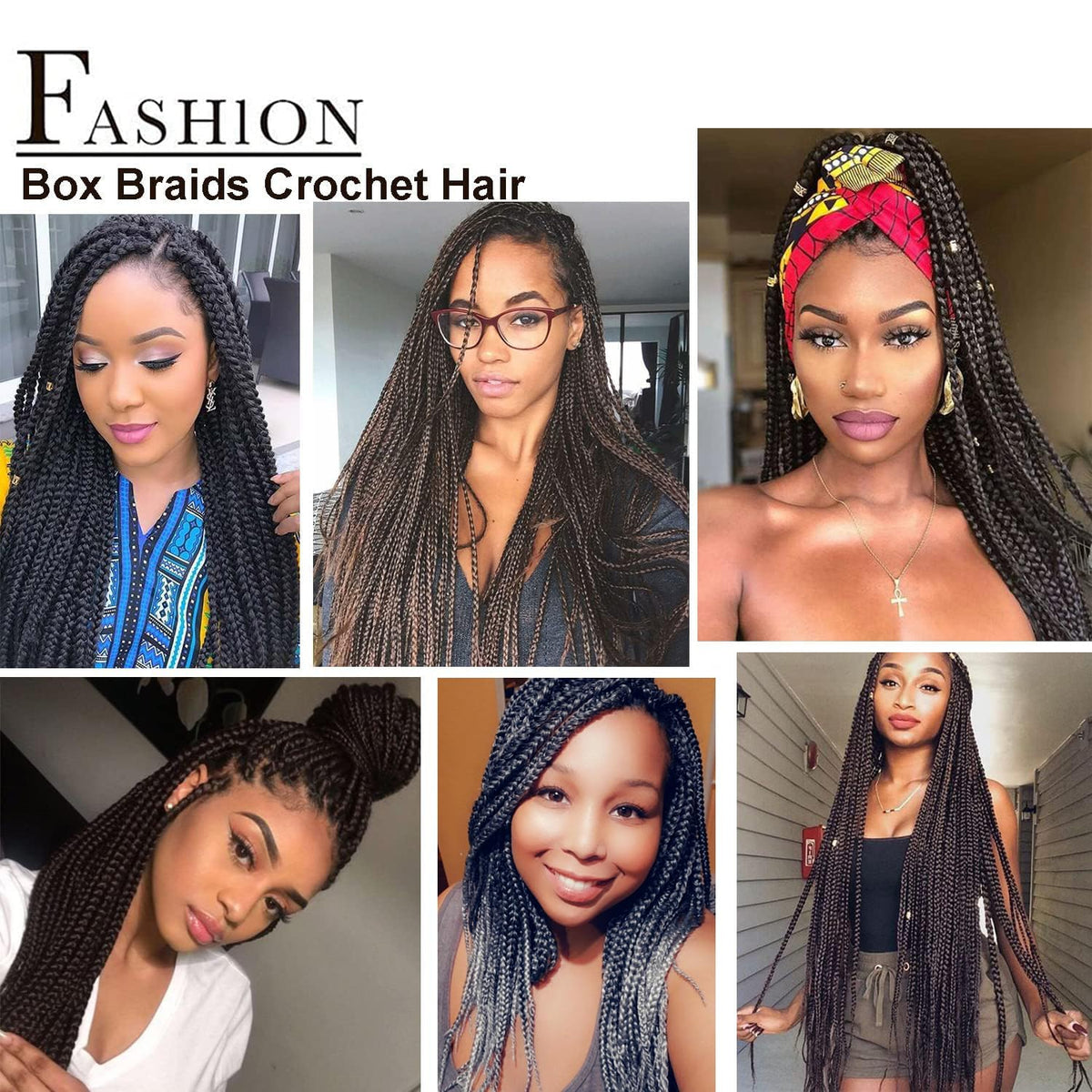 XCHSLB Goddess Box Braids 18in easy install, prelooped design saves time.