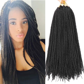 XCHSLB Goddess Box Braids 18in prelooped hair, close-up shows soft, natural texture for easy styling.