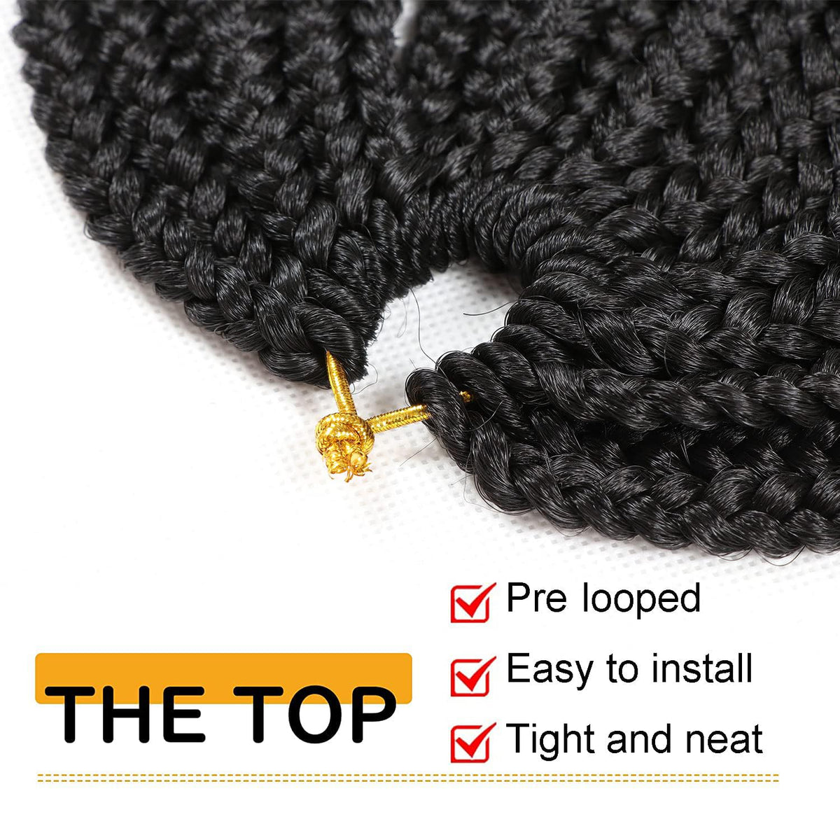 XCHSLB Goddess Box Braids 18in close texture, realistic blend with natural movement.