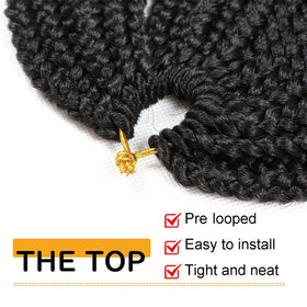 XCHSLB Goddess Box Braids 18in close texture, realistic blend with natural movement.