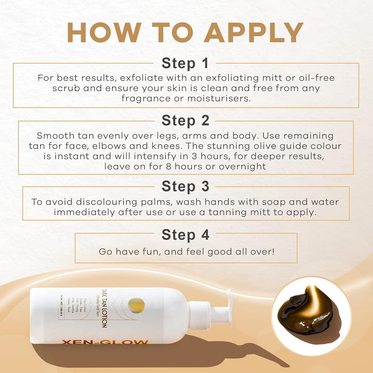 XEN-GLOW 8 oz bottle label emphasizes hydrating formula