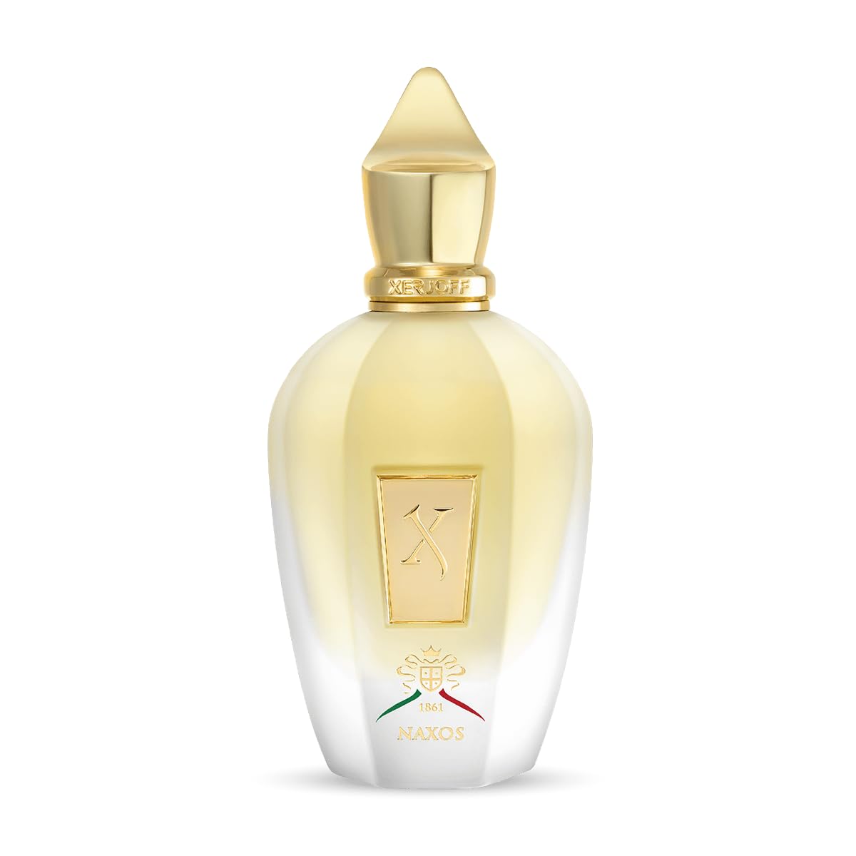 Xerjoff Naxos bottle shows top notes for a fresh, vibrant opening.