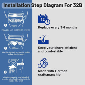XFP Series 3 32B compatibility with many Braun S3 models for flexible use.