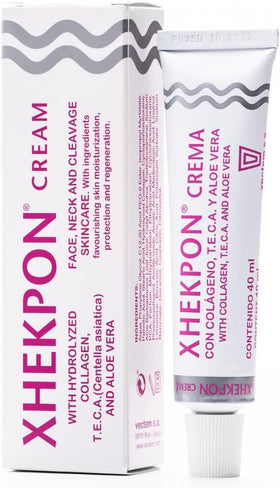 Xhekpon cream for face, neck and decollete jar—hydration and smooth skin.