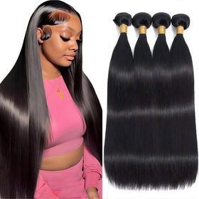 XIANYUN Brazilian virgin straight bundles 20 inch showcase silky, long-lasting hair for versatile styling.