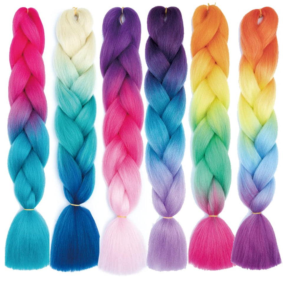 Xiaofeng braiding hair extensions ombre 24 inch for seamless twists