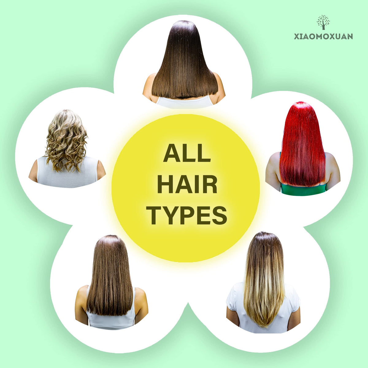 Xiaomoxuan Hair fiber perspective after treatment showing smoother strands.