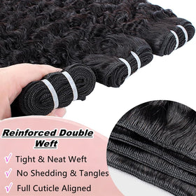 Xiaosa Burmese Curly Bundles spiral end 24inch close-up for voluminous curls