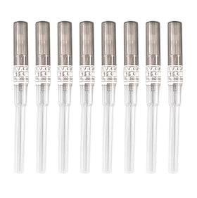 Xiboya textile needle heads with rubber protection for safer insertion.