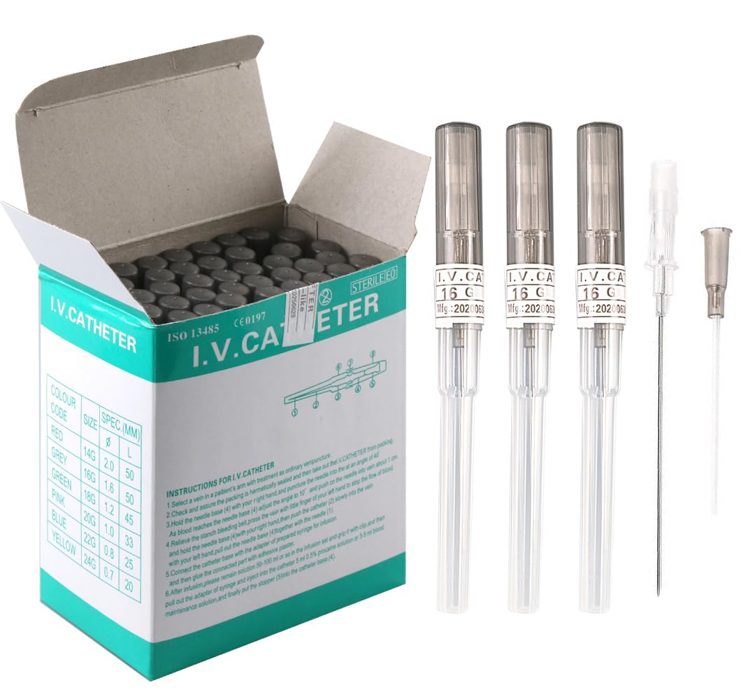 Xiboya textile sealed-tube pack of 16G catheter piercing needles for clean handling.