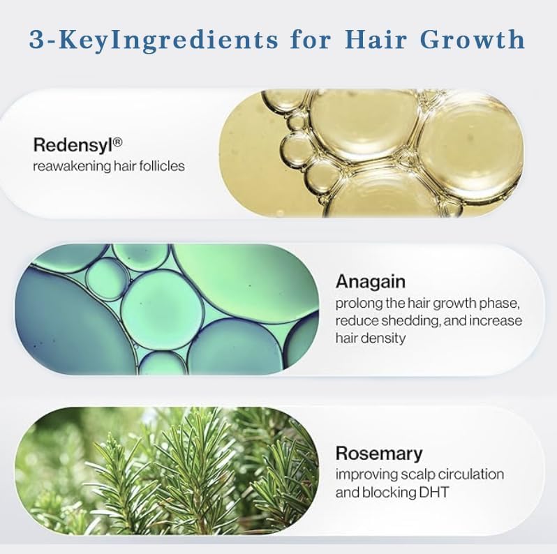 XIFYHO rosemary hair growth serum roll-on application on scalp supports targeted delivery.