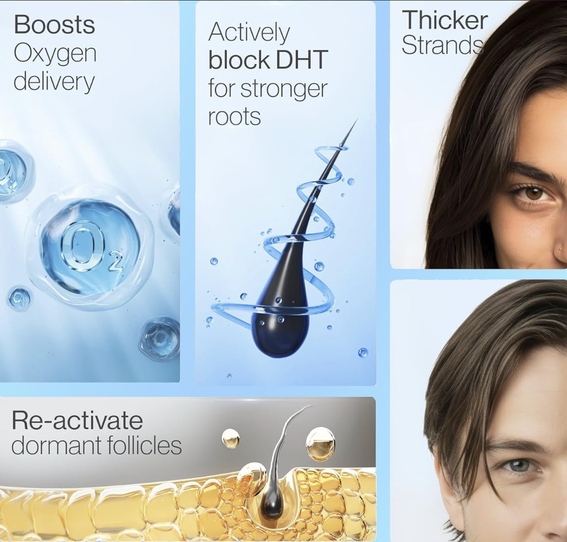 XIFYHO formula highlights rosemary, Redensyl, Anagain for nourishing scalp.