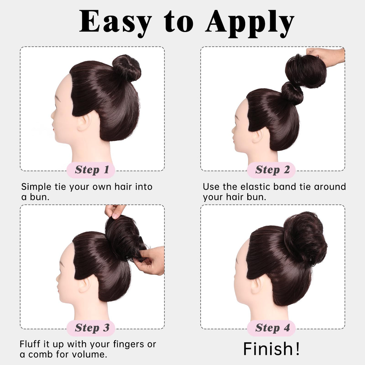 XIXISNOW all-day comfort bun extension for daily wear
