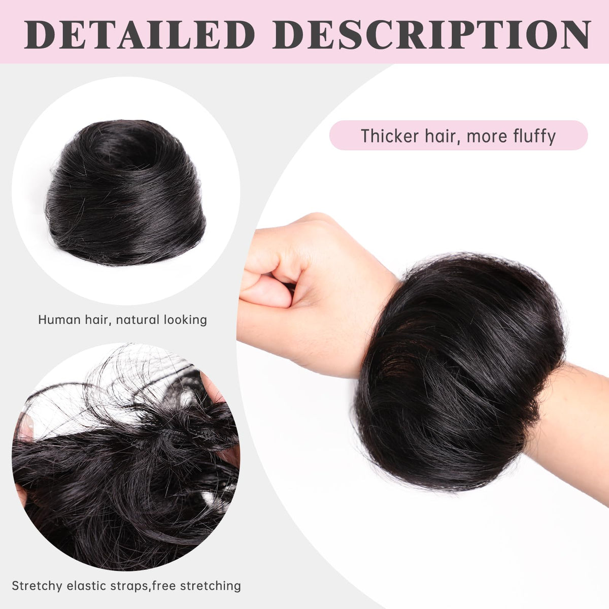 XIXISNOW easy-style bun extension for quick styling