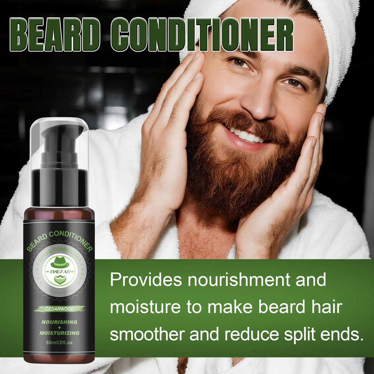 Xikezan beard balm provides light hold and moisture balance.