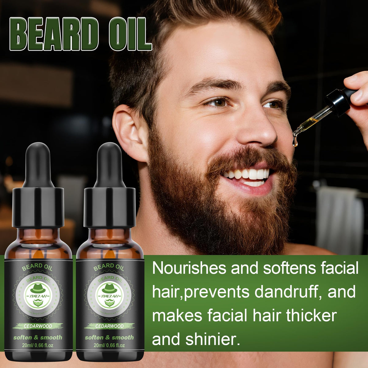 Xikezan beard brush distributes oils for even, healthier beard texture.