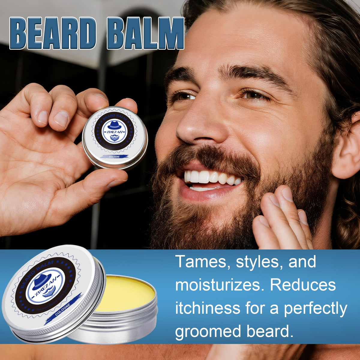 XIKEZAN beard brush for detangling and even product distribution