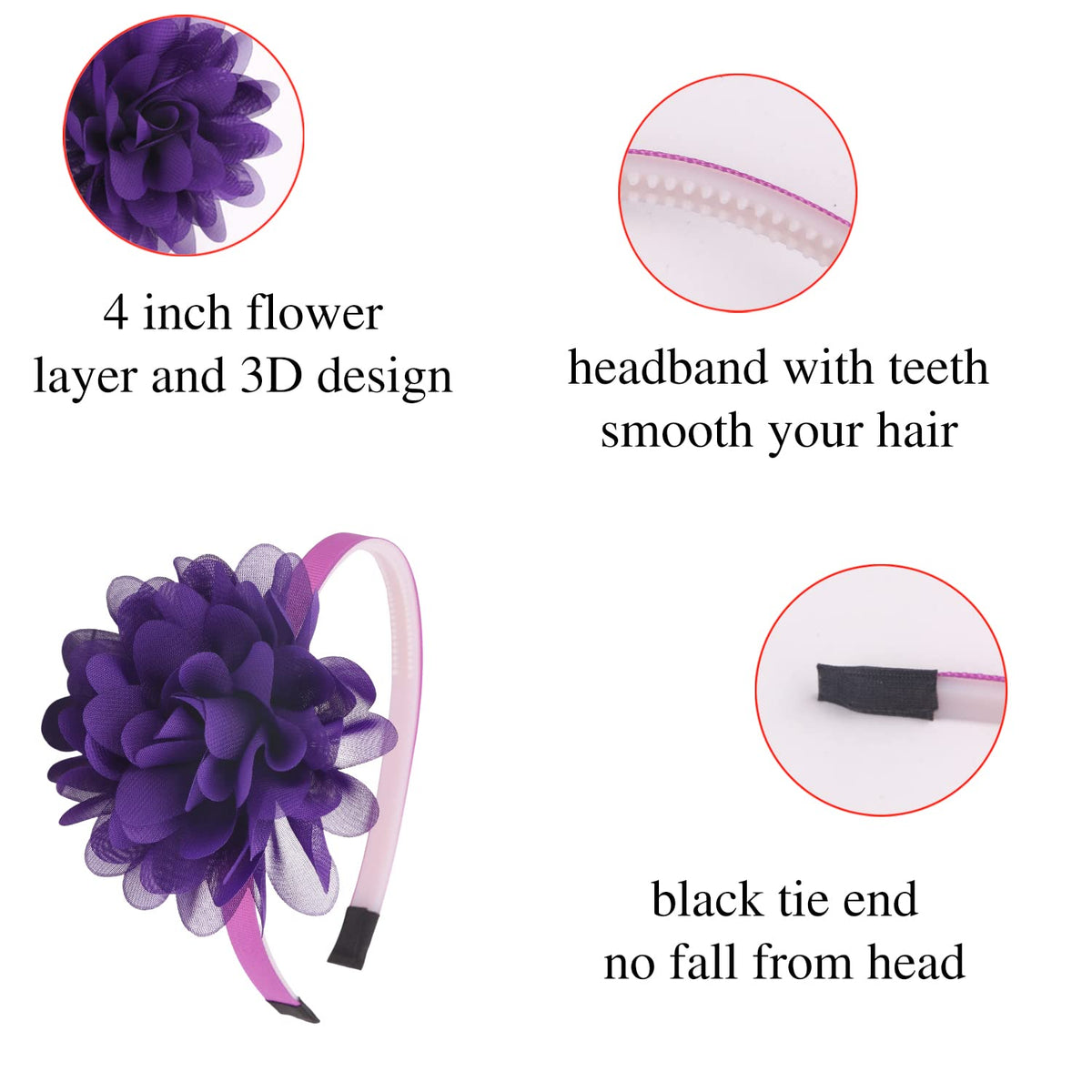 XIMA headbands with teeth provide secure grip during active play.