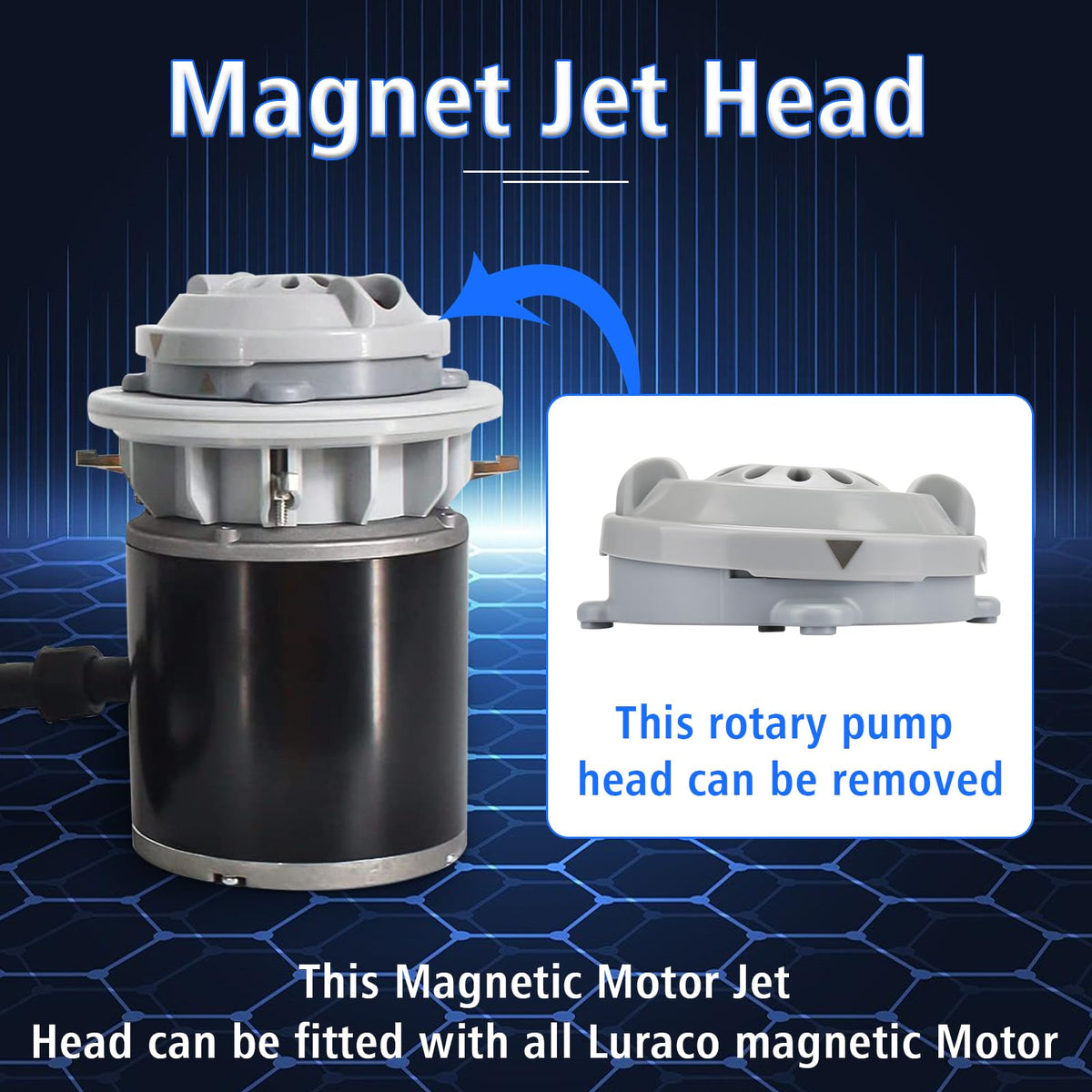 Ximoon BF-004 magnetic impeller detail for reliable Lu'ra'co jet heads.