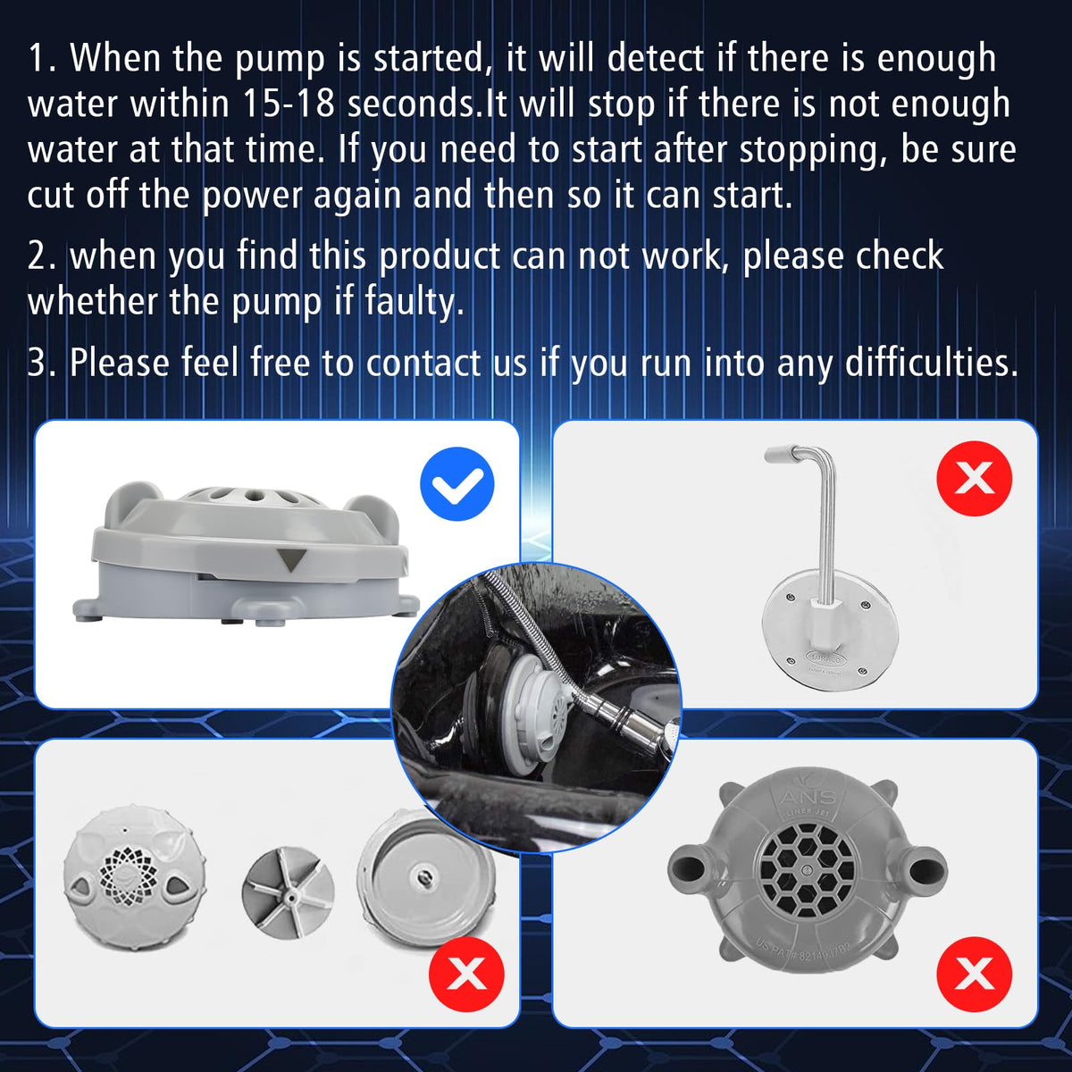 Ximoon BF-004 kit-packaging image featuring two bases, two impellers, two covers.