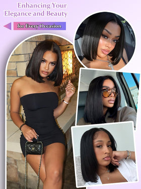 Xinjiju Bob Wig 14inch packaging image indicating tidy, ready-to-wear packaging