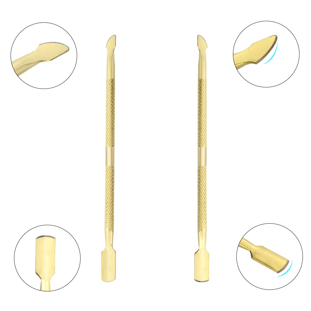 XINMEIWEN dual-end cuticle pusher in action for efficient nail prep.