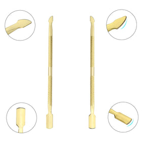 XINMEIWEN dual-end cuticle pusher in action for efficient nail prep.