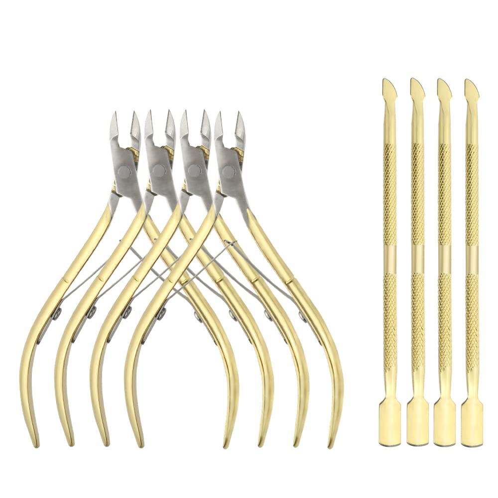 XINMEIWEN gold cuticle trimmer close-up for precise grooming and durability.