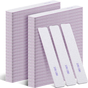 Xinnun nail files with 100/180 grit for double-sided shaping and smoothing